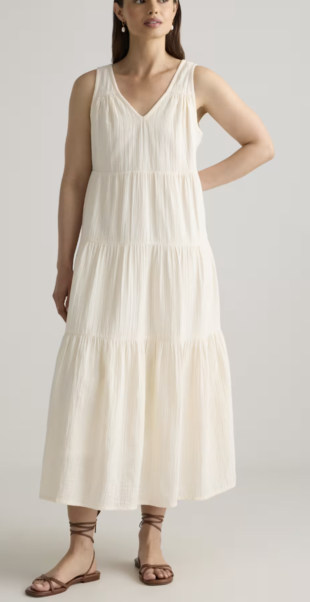 How To Wear Trending Tiered Dresses 50 is not old tania stephens fashion blogger quince